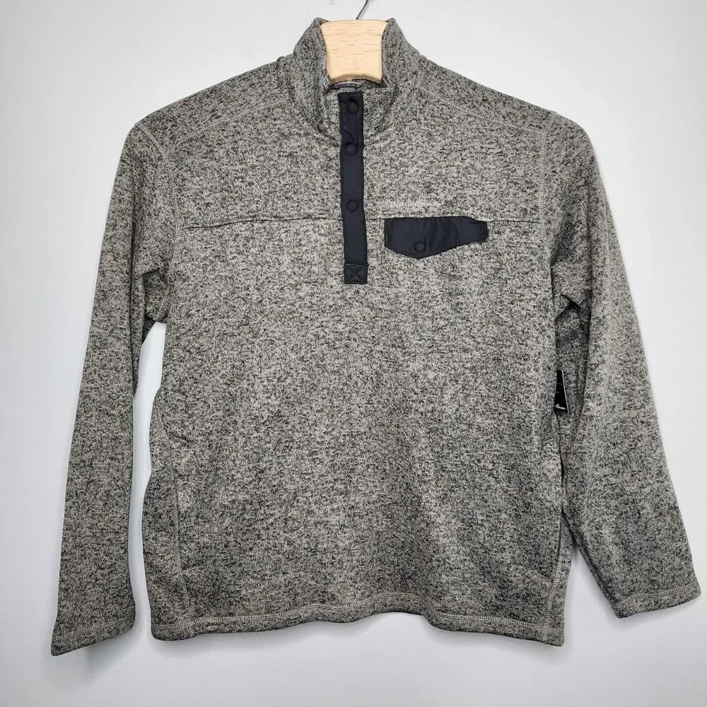 Eddie Bauer MR Convector 2.0 Mens Size XL Fleece‎ Snap Mock Neck Pullover Gray - Picture 2 of 10